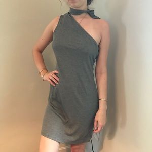 1.State - One Shoulder Tie Neck Bodycon Dress